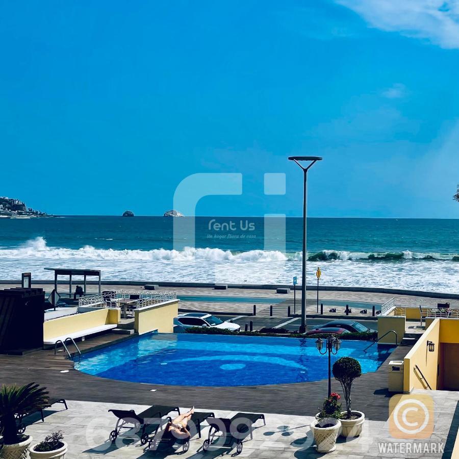 Condominio Miramar, Mazatlan En Malecon Frente A La Playa Exterior foto